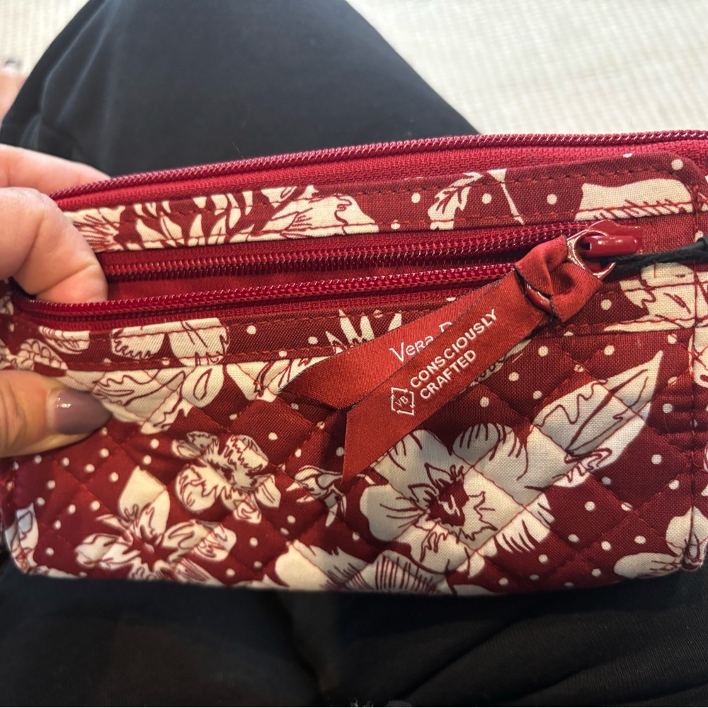 Vera Bradley Burgundy and White Clutch Indiana University - Picture 4 of 8